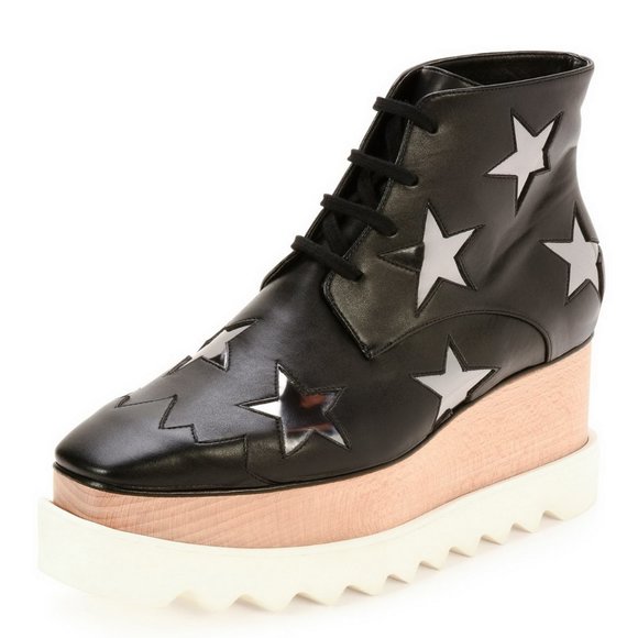 NEW Stella Mccartney Elyse Stars Platform Oxfords | Bold & Trendy for Any Look - Picture 5 of 11